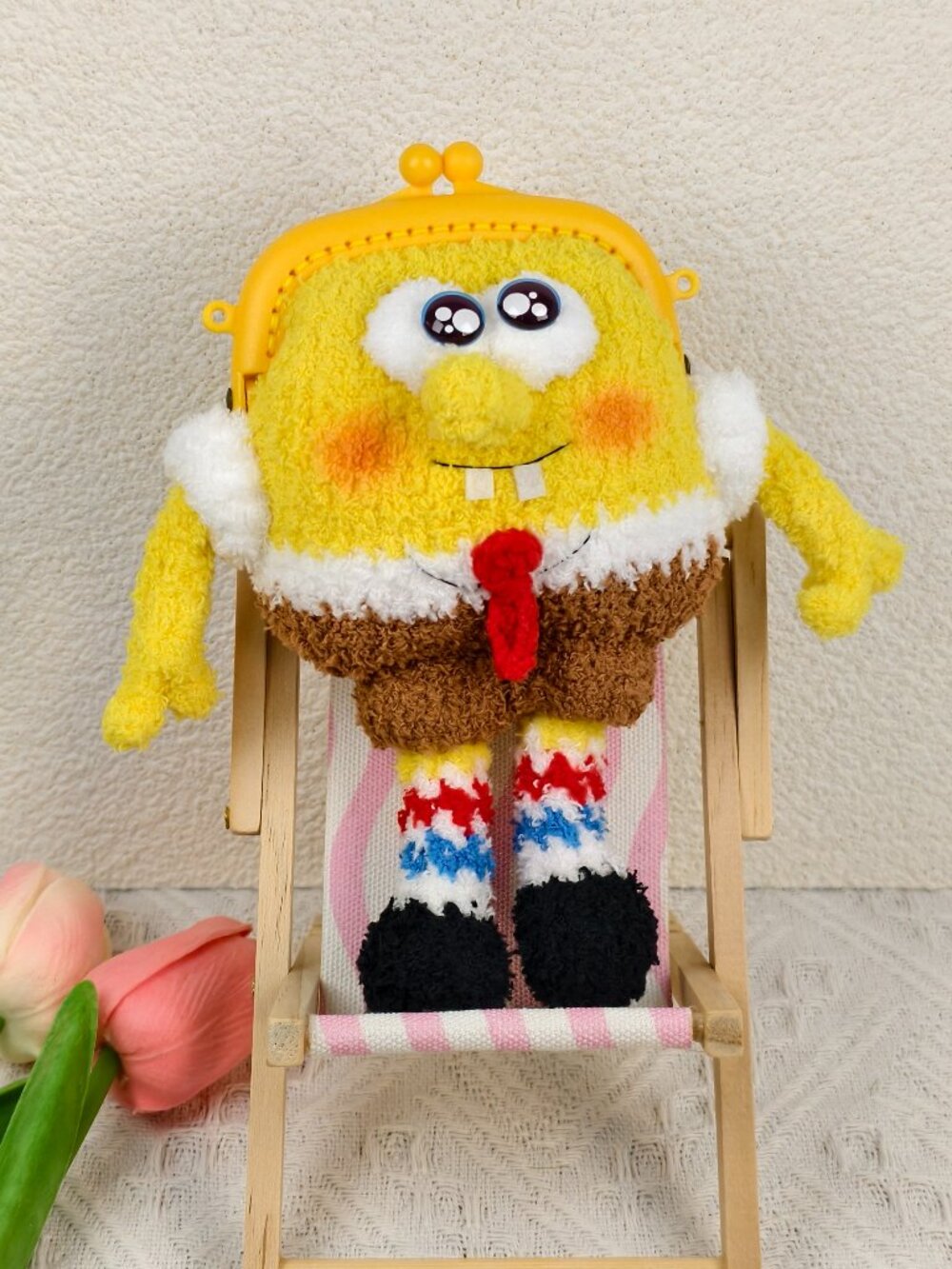 Handmade Crochet Bag SpongeBob Mini Pouch